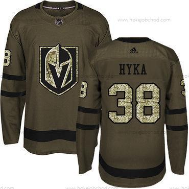 Mládež Vegas Golden Knights #38 Tomas Hyka Zelená Salute to Service Sešitý NHL Dres