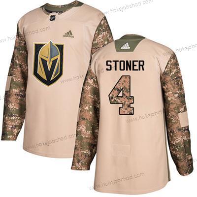 Mládež Vegas Golden Knights #4 Clayton Stoner Camo Autentické 2017 Veterans Day Sešitý NHL Dres