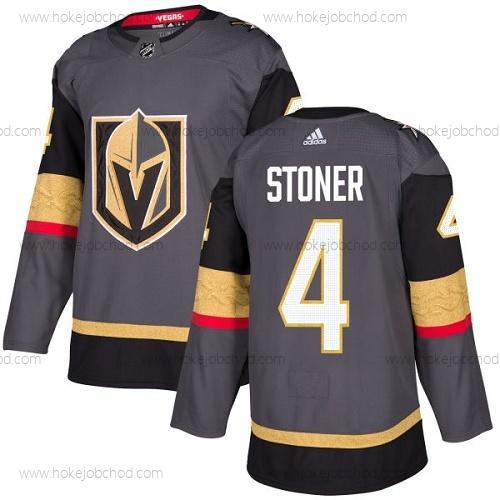 Mládež Vegas Golden Knights #4 Clayton Stoner Šedá Domácí Autentické Sešitý NHL Dres