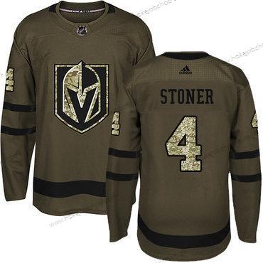 Mládež Vegas Golden Knights #4 Clayton Stoner Zelená Salute to Service Sešitý NHL Dres