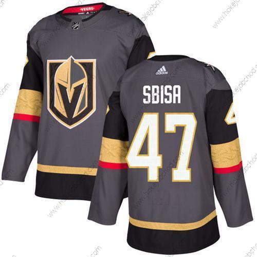 Mládež Vegas Golden Knights #47 Luca Sbisa Šedá Domácí Autentické Sešitý NHL Dres