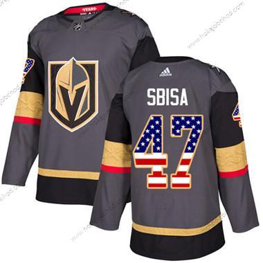 Mládež Vegas Golden Knights #47 Luca Sbisa Šedá Domácí Autentické USA Flag Sešitý NHL Dres