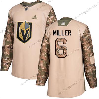 Mládež Vegas Golden Knights #6 Colin Miller Camo Autentické 2017 Veterans Day Sešitý NHL Dres