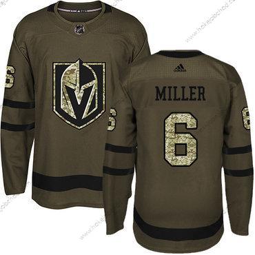 Mládež Vegas Golden Knights #6 Colin Miller Zelená Salute to Service Sešitý NHL Dres