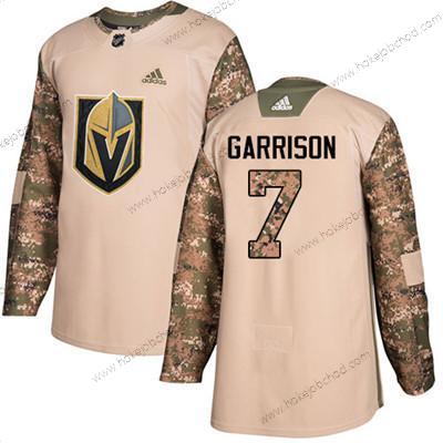 Mládež Vegas Golden Knights #7 Jason Garrison Camo Autentické 2017 Veterans Day Sešitý NHL Dres