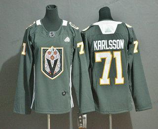 Mládež Vegas Golden Knights #71 William Karlsson Šedá Dia De Los Muertos Dres