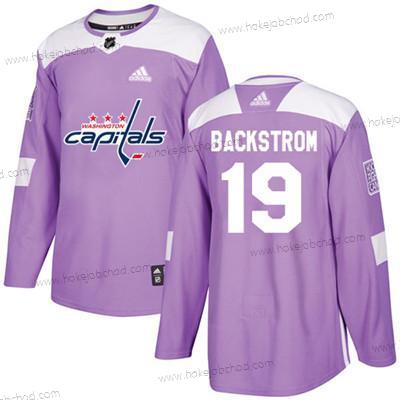 Mládež Washington Capitals #19 Nicklas Backstrom Nachový Autentické Bojuje proti rakovině Sešitý NHL Dres