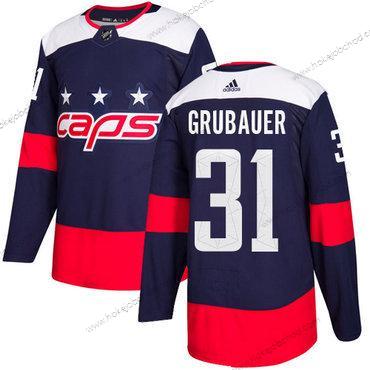 Mládež Washington Capitals #31 Philipp Grubauer Námořnictvo Autentické 2018 Stadium Series Sešitý NHL Dres