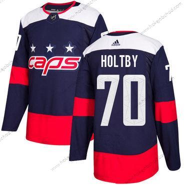 Mládež Washington Capitals #70 Braden Holtby Námořnictvo Autentické 2018 Stadium Series Sešitý NHL Dres