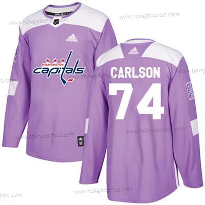 Mládež Washington Capitals #74 John Carlson Nachový Autentické Bojuje proti rakovině Sešitý NHL Dres