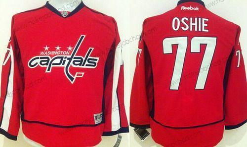 Mládež Washington Capitals #77 T. J. Oshie Domácí Červené NHL Reebok Dres