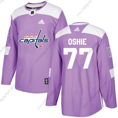 Mládež Washington Capitals #77 T. J. Oshie Nachový Autentické Bojuje proti rakovině Sešitý NHL Dres