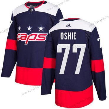 Mládež Washington Capitals #77 T. J. Oshie Námořnictvo Autentické 2018 Stadium Series Sešitý NHL Dres