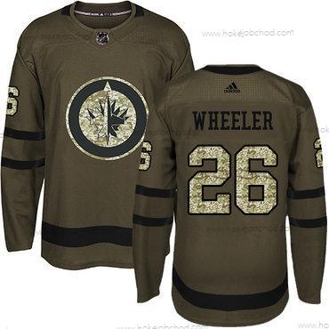 Mládež Winnipeg Jets #26 Blake Wheeler Zelená Salute to Service Sešitý NHL Dres