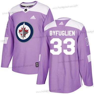 Mládež Winnipeg Jets #33 Dustin Byfuglien Nachový Autentické Bojuje proti rakovině Sešitý NHL Dres