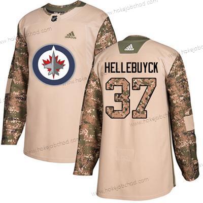 Mládež Winnipeg Jets #37 Connor Hellebuyck Camo Autentické 2017 Veterans Day Sešitý NHL Dres