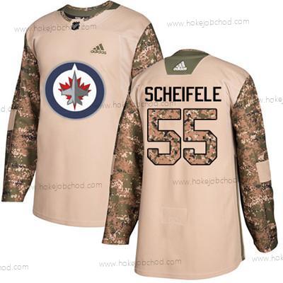 Mládež Winnipeg Jets #55 Mark Scheifele Camo Autentické 2017 Veterans Day Sešitý NHL Dres