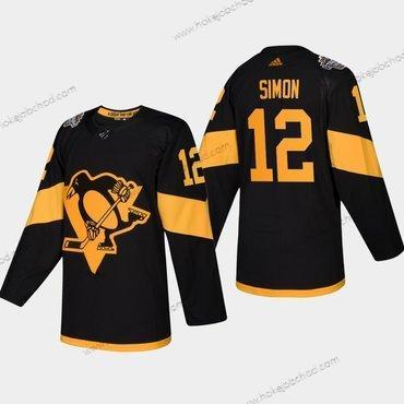 Muž #12 Dominik Simon Pittsburgh Penguins Coors 2019 Stadium Series Černá Autentické Dres