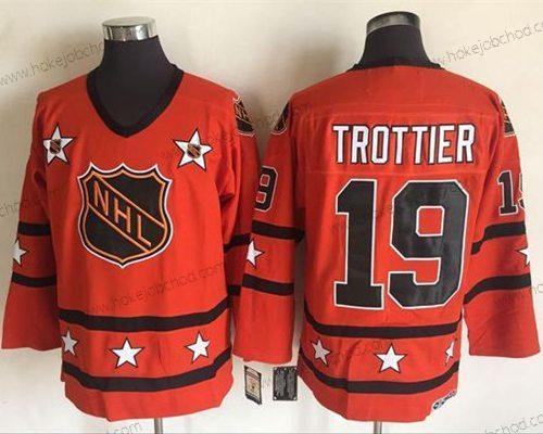 Muž 1972-81 NHL All-Star #19 Bryan Trottier Oranžová CCM Sešitý Vintage Hokejový Dres