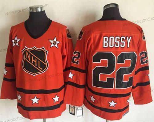 Muž 1972-81 NHL All-Star #22 Mike Bossy Oranžová CCM Sešitý Vintage Hokejový Dres