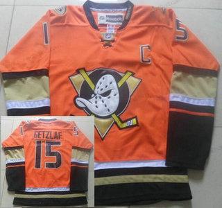 Muž Anaheim Ducks #15 Ryan Getzlaf Reebok Oranžová Náhradní Premier Dres