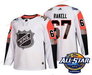 Muž Anaheim Ducks #67 Rickard Rakell Bílý 2018 NHL All-Star Sešitý Hokejový Dres