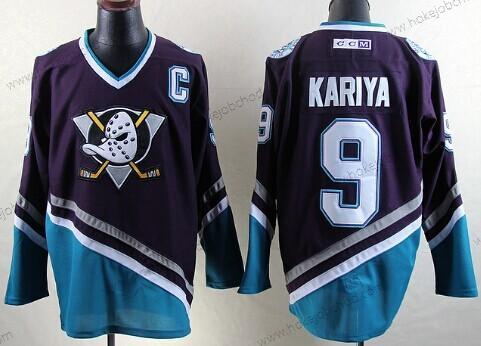 Muž Anaheim Ducks #9 Paul Kariya Nachový Retro CCM Dres