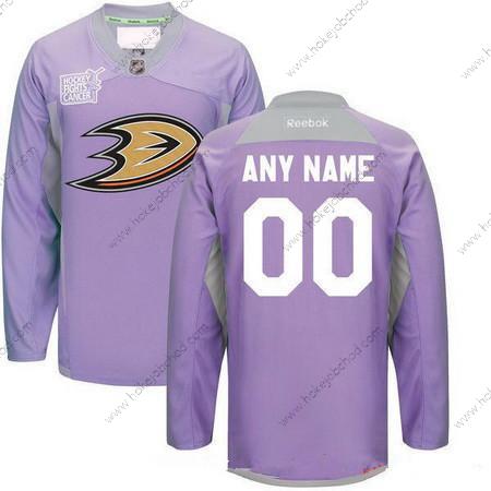 Muž Anaheim Ducks Přizpůsobené Nachový Růžový Reebok Hokejový Bojuje proti rakovině Tréninkový Dres