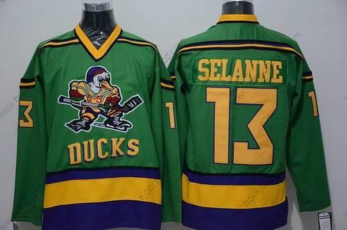 Muž Anaheim Mighty Ducks #13 Teemu Selanne 1991-92 Zelená CCM Vintage Dres