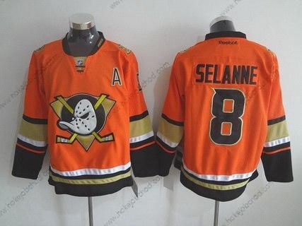 Muž Anaheim Mighty Ducks #8 Teemu Reebok 2015 Oranžová Náhradní Premier Dres