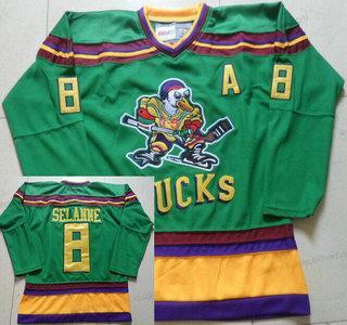 Muž Anaheim Mighty Ducks #8 Teemu Selanne 1991-92 Zelená CCM Vintage Dres