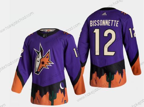 Muž Arizona Coyotes #12 Paul Bissonnette Obrácený Retro 2020-21 Autentické Nachový Dres