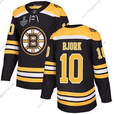 Muž Boston Bruins #10 Anders Bjork Černá Domácí Autentické 2019 Stanley Cup Final Bound Sešitý Hokejový Dres