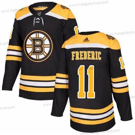 Muž Boston Bruins #11 Trent Frederic Černá Sešitý Dres