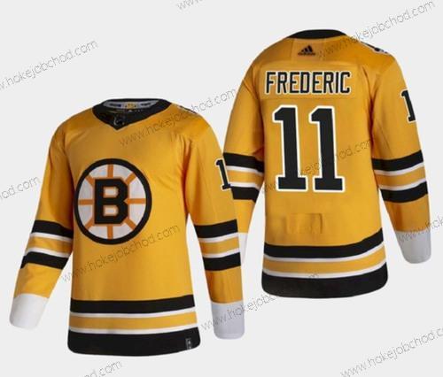 Muž Boston Bruins #11 Trent Frederic Zlato Sešitý NHL Dres