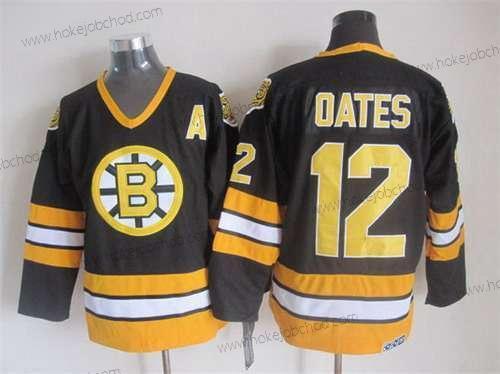 Muž Boston Bruins #12 Adam Oates 1981-82 Černá CCM Vintage Dres