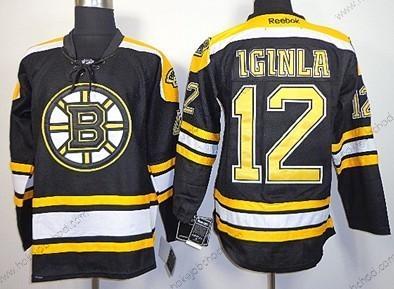 Muž Boston Bruins #12 Jarome Iginla Černá Dres