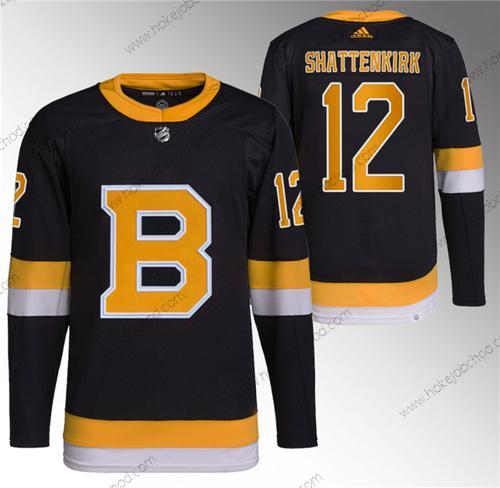 Muž Boston Bruins #12 Kevin Shattenkirk Černá Domácí Breakaway Sešitý Dres