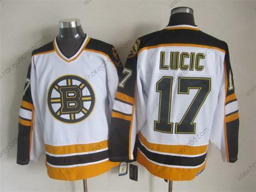 Muž Boston Bruins #17 Milan Lucic 1996-97 Bílý CCM Vintage Dres