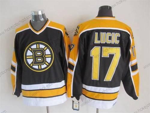 Muž Boston Bruins #17 Milan Lucic 1996-97 Černá CCM Vintage Dres