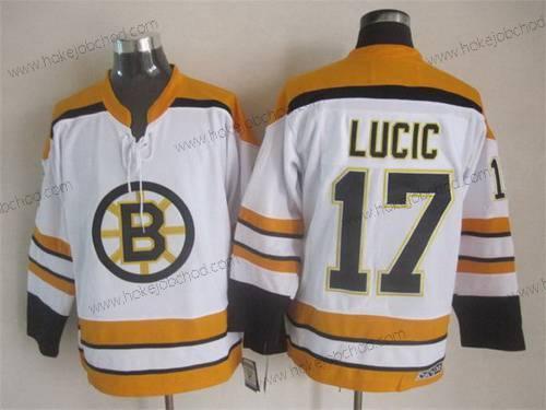 Muž Boston Bruins #17 Milan Lucic 2007-08 Bílý CCM Vintage Dres