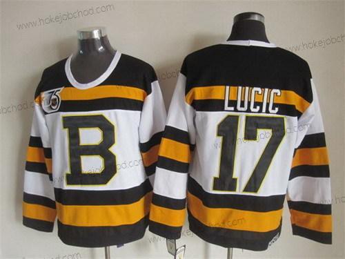 Muž Boston Bruins #17 Milan Lucic Bílý 75Th Retro CCM Dres