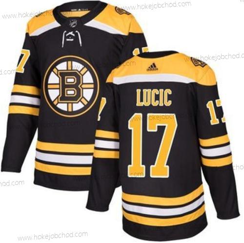 Muž Boston Bruins #17 Milan Lucic Černá Sešitý Dres