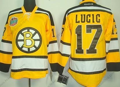 Muž Boston Bruins #17 Milan Lucic Žlutá Dres