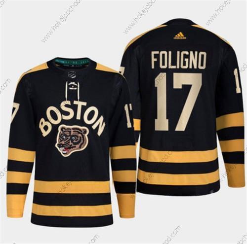 Muž Boston Bruins #17 Nick Foligno Černá Klasický Primegreen Sešitý Dres