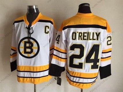 Muž Boston Bruins #24 Terry O’Reilly 1968-69 Bílý CCM Vintage Dres