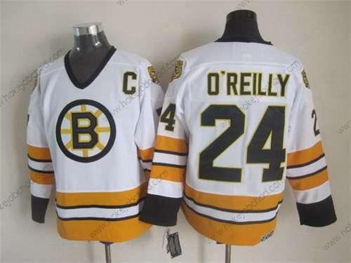 Muž Boston Bruins #24 Terry O’Reilly 1981-82 Bílý CCM Vintage Dres