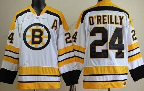 Muž Boston Bruins #24 Terry O’Reilly Bílý Retro CCM Dres