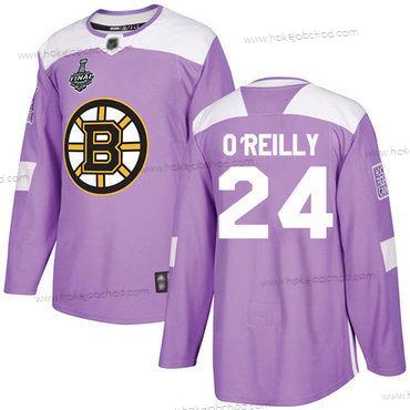 Muž Boston Bruins #24 Terry O’Reilly Nachový Autentické Bojuje proti rakovině 2019 Stanley Cup Final Bound Sešitý Hokejový Dres