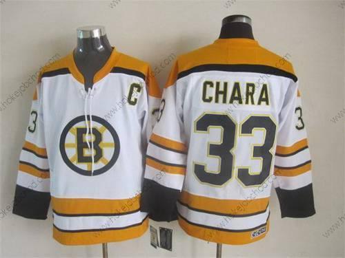 Muž Boston Bruins #33 Zdeno Chara 2007-08 Bílý CCM Vintage Dres